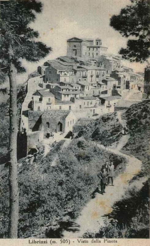 Librizzi, panorama del centro storico in una cartolina della prima met del novecento